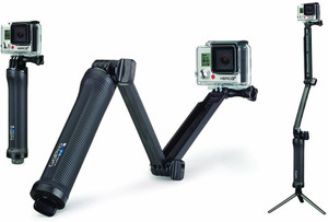 GoPro 3-Way Grip, Arm, Tripod Monopod, Selfie Stick