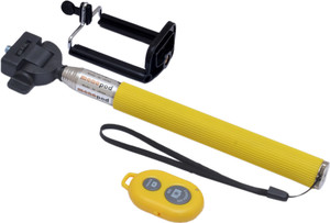 Watermelon Compact Selfie On Stick + Bluetooth Remote Shutter - Yellow Selfie Stick