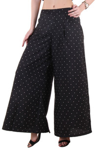 Ruhaan's Regular Fit Women's Black Trousers