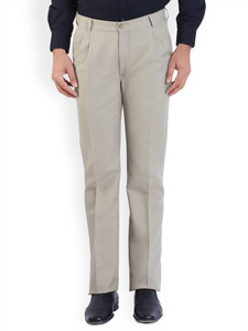 Parx Regular Fit Men s Beige Trousers 