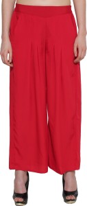aurelia regular fit women's red trousers