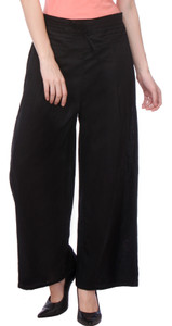 Deewa Regular Fit Women's Black Trousers