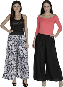 Shopingfever Regular Fit Women's White, Black Trousers