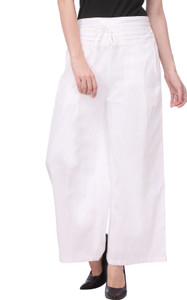 Deewa Regular Fit Women's White Trousers