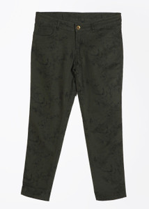 United Colors of Benetton Slim Fit Women's Green Trousers