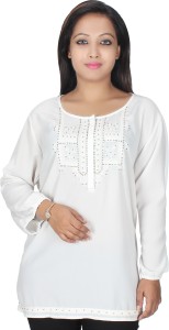 Plus Wink Embroidered Women's Tunic