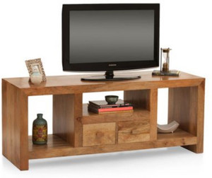 Home Edge Solid Wood TV Entertainment Unit