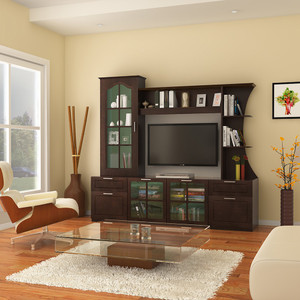 HomeTown Mandrin Wallunit Engineered Wood TV Entertainment Unit