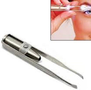 Jern Eyelash Eyebrow Tweezers With LED