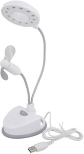 Shrih 2 in1 USB Desk Fan With Table Lamp SH - 02691 Led Light