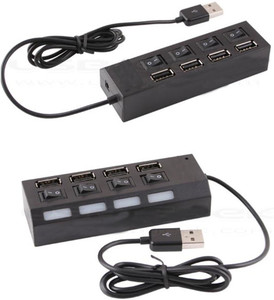 Entif 4 in1 usb Port Hub 4 in 1 Mutiple 4 port Compatiable with 2.0 USB Hub