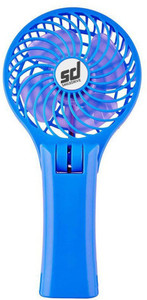 Smiledrive MINI STORM HANDHELD/TABLE RECHARGEABLE FAN WITH INBUILT 4000MAH POWER BANK Multipurpose Gadget USB Fan