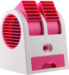 NewveZ Portable Mini Air Conditioner Dual-Port Bladeless USB Fan