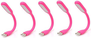 Generix Mini USB Led Lamp PINK Pack of 5 Ultra Bright Led Light