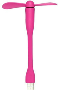 Yashi Mini Fan Flexible design Removable Blades (Pink) USB Fan