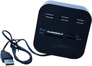 Hub High Speed All in One USB 2.0 with 3 Ports Hub Memory Card Reader Combo USB Hub