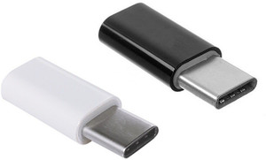 Techvik Pack of 2 Micro USB Female to Type C Male Charging Converter Adapter USB Charger