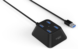 QuantumZERO USB 3.0 4-Port Bus Powered With 1m Built-In Cable QZ-HB02 USB Hub