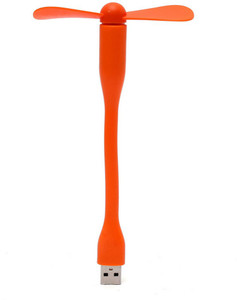 ShoppingKiSite USB Fan For Laptop/ Desktop/ Powerbank Portable Flexible for Power Bank And Laptop Orange USB Fan