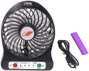 NRTRADING Super Fast Mini Portable, Battery Operated Powerful Rechargeable USB Fan