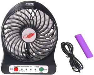 NRTRADING Super Fast Mini Portable, Battery Operated Powerful Rechargeable USB Fan