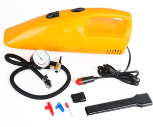 AUTOSiTY High Capacity Yellow 2 In 1 Inflator Car Vacuum Cleaner