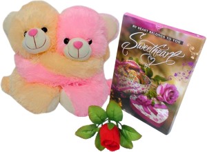 saugat traders soft toy, greeting card gift set