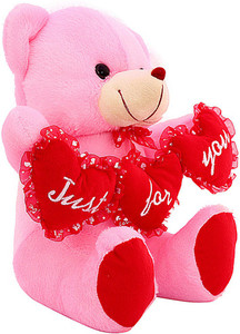 DealBindaas Tri Heart Ruby Bear Ilu Valentine Stuff Teddy - 300 mm