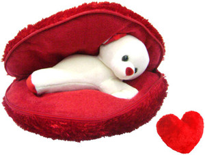 Saugat Traders Big Heart Teddy with Small Heart - 9.84 Inch