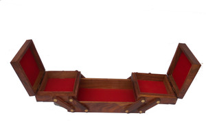 Handicraft Slider Of Sheesham Wood Brass Made Jewellery Vanity BoxBrown Handicraft Slider Of Sheesham Wood Brass Made Jewellery Vanity BoxBrown