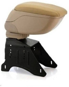 De AutoCare Universal Console Box Sliding Top Storage Beige Color Car Armrest