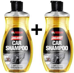 GetSun Auto Deluxe Shampoo - Super Cleaner - Power Foam Car Washing Liquid - With Lemon Fragrance - 2 X 500ml - G-9051 Liquid Vehicle Glass Cleaner