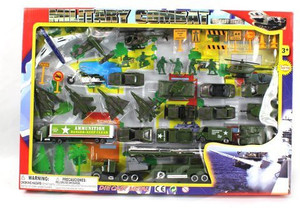 Metro Army Military Combat 43 Piece Mini Diecast Play Set Black Best