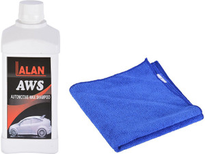 Lalan Automotive Wax Shampoo (500 ml ) + Microfibre Cloth Car Washing Liquid