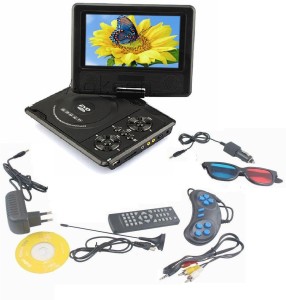 dxp pdvd-758 portable 7.8 inch dvd player(multicolor)