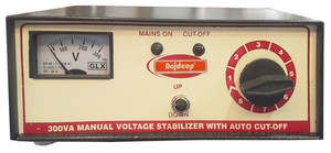 Rajdeep Manual Autocut 90v 300 watts 90v Step up Manual Voltage Stabilizer