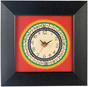 Exclusivelane Analog Wall Clock Black Red Without Glass Best Price