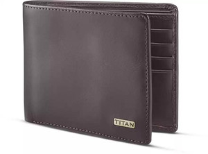Titan Men Brown Genuine Leather Wallet