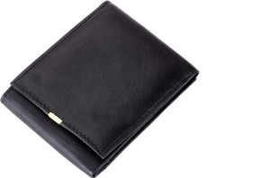 Borse Men Black Genuine Leather Wallet