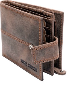 Hide Stitch Men Brown Genuine Leather Wallet