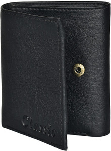 Classic Men Black Genuine Leather Wallet