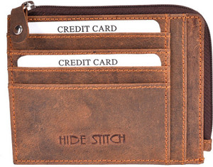 Hidestitch Men Brown Genuine Leather Card Holder