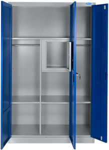 Nilkamal Edena Metal 3 Door Wardrobe Finish Color Na Mirror