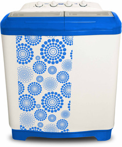 Mitashi 7.5 kg Semi Automatic Top Load Washing Machine White, Blue