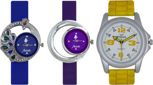 Frida Designer VOLGA Beautiful New Branded Type Watches Men and Women Combo448 VOLGA Band Analog Watch - For Couple