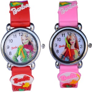 Creator Barbie Red And Pink Analog Watch  - For Boys & Girls