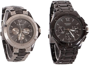 Rosra Silver-Black-218 Analog Watch - For Men