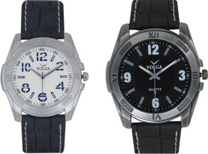 Volga Branded Leather Quality Designer Dial Diwali Special Combo486 Designer Sport Looks WaterProof Mens Watch Analog Watch - For Men