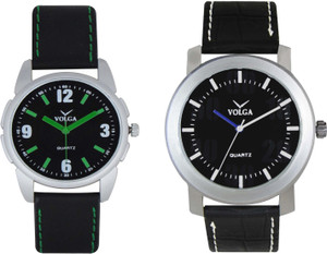 Volga Branded Leather Quality Designer Dial Diwali Special Combo526 Designer Sport Looks WaterProof Mens Watch Analog Watch - For Men