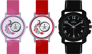 Frida Designer VOLGA Beautiful New Branded Type Watches Men and Women Combo600 VOLGA Band Analog Watch - For Couple